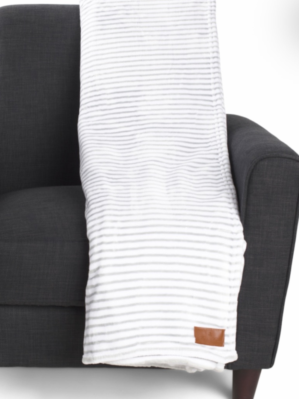 BROOKS BROTHERS Full/Queen Striped Fleece Blanket
